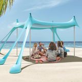 Haegs Plaj Gölgelik Tente Deniz Çadırı, Sahil Plaj Gölgeliği, UPF50 Güneş Koruma, Plaj Şemsiyesi, Güneşlik 250X250CM Turkuaz - 250-250cm Turkuaz