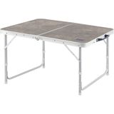 Haegs Portatif Kamp Masası, 2 Yükseklik Ayarlı Katlanır Alüminyum Piknik Masası 80X50 Mermer Desenli - 90x50 cm