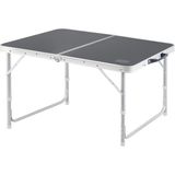 Haegs Portatif Kamp Masası, 2 Yükseklik Ayarlı, Katlanır Alüminyum Piknik Masası 90X50 - Antrasit - 90x50 cm