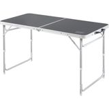 Haegs Portatif Kamp Masası, 3 Yükseklik Ayarlı, Katlanır Alüminyum Piknik Masası 120X60 - Antrasit - 120x60 cm