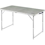 Haegs Portatif Kamp Masası, 3 Yükseklik Ayarlı Katlanır Alüminyum Piknik Masası 120X60 Kumaş Desenli - 120x60 cm