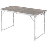 Haegs Portatif Kamp Masası 3 Yükseklik Ayarlı Katlanır Alüminyum Piknik Masası 120X60 Mermer Desenli - 120x60 cm