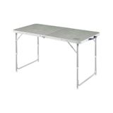 Haegs Portatif Kamp Masası, 3 Yükseklik Ayarlı, Katlanır Piknik Masası, Kolay Taşınabilir Alüminyum Masa - 120x60 - Kumaş Desenli