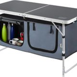 Haegs Saklama Dolaplı Kamp Masası, Outdoor Kamp Mutfağı, Kamp Dolabı, Katlanabilir Kamp Piknik Masası, Seyahat Mutfağı, Mutfak Dolabı, Depolama bölmeli, Dış Mekan Mutfağı 120-60cm- Antrasit