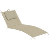 Haegs Şezlong Minderi, Havuz Plaj Outdoor Kamp Için Katlanır Sünger Minder, 22DENS 180X55X4 cm - Bej