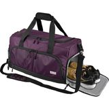 Haegs Spor Çantası, 10 Cepli, Ayakkabı Bölmeli, Seyahat Çantası, Gym, Fitness Bayan Spor Çantası Mor - 51 x 28x 27 cm