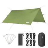 Haegs Tarp Gölgelik Tente, Taşınabilir Örtü Branda Çok İşlevli Outdoor Açık Hava Kamp Seyahat Tente Branda Güneşlik Karavan Tente Yan Çadır Gölgelik - 300x400 cm - Yeşil