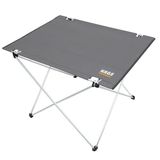 HAEGS Ultralight Katlanır Kamp Masası, Piknik, BBQ, Doğa Aktiviteleri, Hiking, Plaj için Taşınabilir Kompakt Roll Up Outdoor Kamp Masası Büyük Boy - Gri