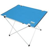 HAEGS Ultralight Katlanır Kamp Masası, Piknik, BBQ, Doğa Aktiviteleri, Hiking, Plaj için Taşınabilir Kompakt Roll Up Outdoor Kamp Masası Büyük Boy - Mavi