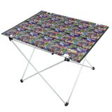 HAEGS Ultralight Katlanır Kamp Masası, Yer Kaplamaz Hafif Rulo, Piknik, BBQ, Balıkçılık, Plaj, Hiking için Taşınabilir Kompakt Roll Up Outdoor Kamp Masası Büyük Boy - Grafiti Toys