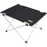 Haegs Ultralight Katlanır Kamp Sehpası, Piknik, Bbq, Balıkçılık, Avcılık, Plaj, Hiking için Taşınabilir Kompakt Roll Up Outdoor Kamp Masası Orta Boy - Siyah