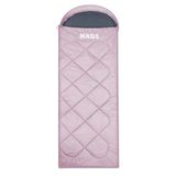 Haegs Uyku Tulumu, Flanel, Battaniye, Kamp Uyku Tulumu, Outdoor Dış Mekan, 3-4 Mevsim, Yazlık Kışlık Ultra Hafif, Sıcak ve Kompakt - Polar -Pembe