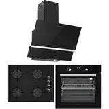 Hafele Luce Siyah Ankastre Set 5 (Luce Ocak + Luce Fırın + Luce Davlumbaz)