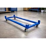 Hafif Rack Tekerlekli Baza - Taşınabilir, Portatif Depo Rafı Bazası Mavi 60X90 Cm