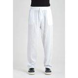 Hafif ve Rahat Müslin Baggy Erkek Pantolon - Beyaz - XL