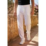 Hafif ve Rahat Müslin Baggy Erkek Pantolon - Beyaz