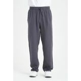 Hafif ve Rahat Müslin Baggy Erkek Pantolon - Füme - XL