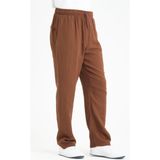 Hafif ve Rahat Müslin Baggy Erkek Pantolon - Kahve - XL