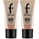 Hafif Yapılı & Yarı Parlak Bitişli SPF20 Nemlendirici BB Krem (2 paketi)