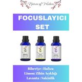 Hafıza -Zihin Açıklığı- Sakinlik ( Biberiye-Limon-Lavanta Uçucu Yağı) %100 Saf ve Doğal 3X10 ml Set