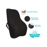 Hafızalı Köpük Sırt Yastığı -ofis Ve Araba Koltuğu İçin Ergonomik Arka Elastik Yastık