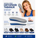 Hafızalı Visko Ortopedik Tabanlık, Memory Foam Teknoloji, İç Ayakkabı tabanı, Topuk dikeni, Rahat, Koşu tabanlığı, Konfor, Darbe emici (Mavi, 41-45)