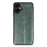 Hafk HFK-C8683140812287 Mey İthalat® Samsung Galaxy A06 Kılıf Flip Cover - Koyu Yeşil