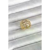 Hafk HFK-MMEYEB69de1b5053c29b91700c9d75 Mey İthalat® 316L Çelik Gold Renk Başak Model Kadın Yüzük