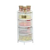 HAFSA HOME 4 KATLI AÇILIR KAPANIR PASLANMAZ METAL SEBZELİK (BEYAZ)