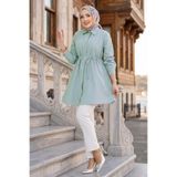 hafsamina Bağlamalı Cepli Tunik Mint HM2911