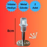 Hafser Demir Kapı Pencere Arkası Gri Renk Silikon Stoper 8 cm Metal Gövde Vidalı Duvar Koruyucu