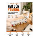 Haftalık İlaç Kutusu 7 Bölmeli Şeffaf Hap Düzenleyici Vitamin Organizatörü Taşınabilir