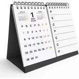 Haftalık Planlamalı Organizer Takvim, 2026 Masa Takvimi, Üçgen Takvim, Önceki ve Sonraki Aylar - 19cm x 11cm - Renk