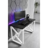 Hagen 140x60 cm Oyuncu Masası Gaming Masa Metal Geometrik Ayaklı Geniş Bilgisayar