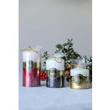 Hagen 3Lü Hediyelik Mum Dekoratif Mumluk Mum Ve Kandil Dekoratif Beyaz Mum Silindir Mum Büyük Mum Wax Mum