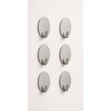 Hagen 6'lı Oval Metal Banyo ve Mutfak Askısı - Krom Kaplama Duvar Askılığı