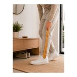 Hagen Ahşap Ayakkabı Çekeceği 38 cm – Deri Askılı Uzun Ayakkabı Giydirici | Ergonomik Tasarım