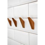 Hagen Banyo Askılığı 1. Sınıf Kayın Ahşap Bordo Renk Suya Dayanıklı Kimyasal İçermez 2'li Set