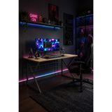 Hagen Oyuncu Masası 120x60 cm Metal Ayak Ahşap Tabla Gaming Bilgisayar Çalışma Masası