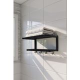 Hagen Paslanmaz Metal Havluluk Banyo Rafı 2Katl Bornozluk Rafı Havluluk Şampuanlık Yüksek:20 EnBoy:45x27cm