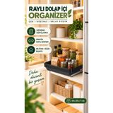Hagen Raylı Dolap İçi Düzenleyici Çekmece Mutfak, Banyo ve Lavabo Altı Organizer