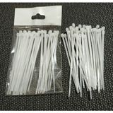 Hagiki 72 Adetli 10 cm Kablo Bağı Beyaz Plastik Kelepçe 2,5 x 100 mm Cırt Kelepçe
