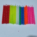 Hagiki Gelin Mumu, 8,5 cm Uzunluk ve 6 mm Çapında, Doğum Günü Mumu ve Pasta Mumu Renkli Parti Ler - 100 Adet