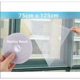 Hagiki Pencere Sinekliği Tül Perde Cırt Bantlı Kolay Kurulum Sineklik 75 x 125 cm Tek Kanat