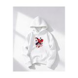 haha Erkek Çocukları için Oversize Kapüşonlu Örümcek Adam Baskılı Sweatshirt