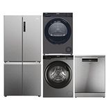Haier 4'lü Beyaz Eşya Seti (hcr5919enmp-hw90-b14939s8-hd90-a2939re-xf 4a4m4px) inox