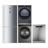 Haier 4'lü Beyaz Eşya Seti İnox (c3fe844cgj-hw90-b14939s8-hd90-a2939re-tr-xf 6b2m3px)