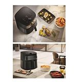 Haier Airfryer Fritöz Siyah Haf5a2 011 2000 W Çok Amaçlı Pişirici, 7 L Maksimum Kapasite, Cam Pencere, Manuel Ayarlar, Kaymayı Önl