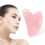 haierdidi Gua Sha gül kuvars, Gua Sha taşı, %100 doğal yeşim taşı yüz bakım aleti, yüz, gözler, boyun cilt bakımı, güzellik ve vücut kaslarının rahatlaması için alet