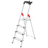 Hailo 8040-407 XXL EasyClix merdiven, gümüş, 4 kademeli